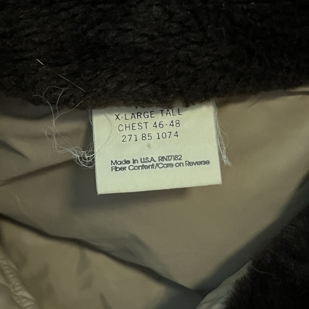 Vtg Walls Blizzard Pruf Insulated Puffer Jacket Beige Mens XLT Faux Fur - Picture 4 of 11